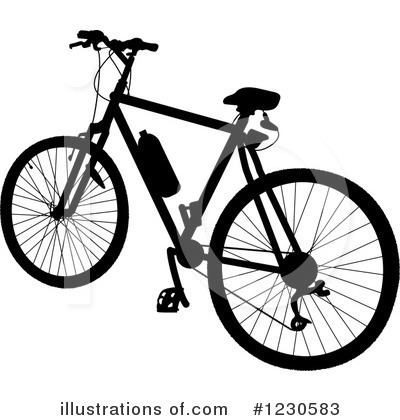 Royalty-Free (RF) Bicycle Clipart Illustration by Maria Bell - Stock Sample #1230583