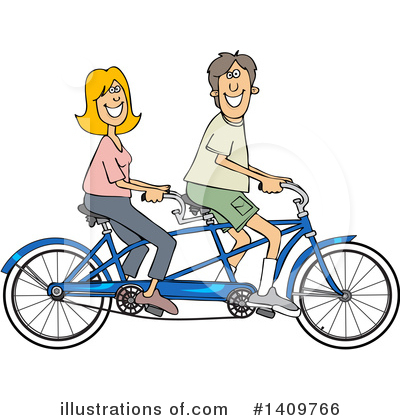 Tandem Bike Clipart #1409766 by djart
