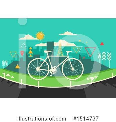 Royalty-Free (RF) Bicycle Clipart Illustration by BNP Design Studio - Stock Sample #1514737