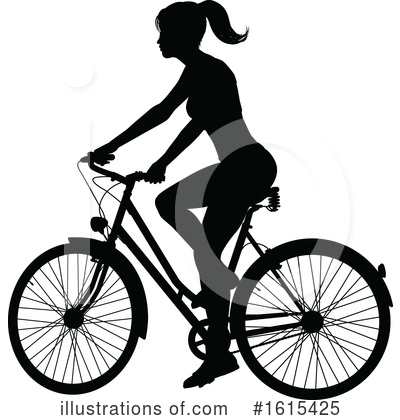 Bicyclist Clipart #1615425 by AtStockIllustration