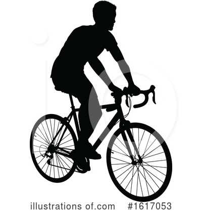 Bicyclist Clipart #1617053 by AtStockIllustration