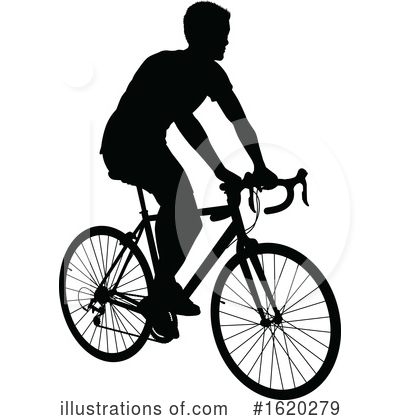 Bicyclist Clipart #1620279 by AtStockIllustration