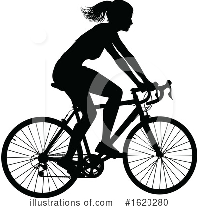 Bicyclist Clipart #1620280 by AtStockIllustration