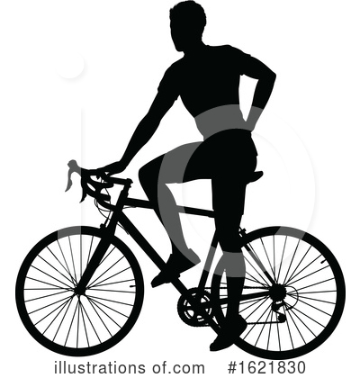 Cyclist Clipart #1621830 by AtStockIllustration