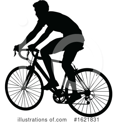 Bicyclist Clipart #1621831 by AtStockIllustration