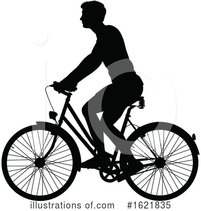 Bicyclist Clipart #1621835 by AtStockIllustration