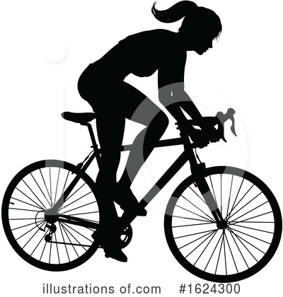 Bicyclist Clipart #1624300 by AtStockIllustration