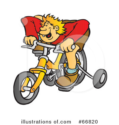 Royalty-Free (RF) Bicycle Clipart Illustration by Snowy - Stock Sample #66820