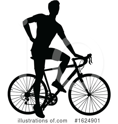Cyclist Clipart #1624901 by AtStockIllustration