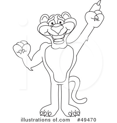 Royalty-Free (RF) Big Cat Mascot Clipart Illustration by Mascot Junction - Stock Sample #49470