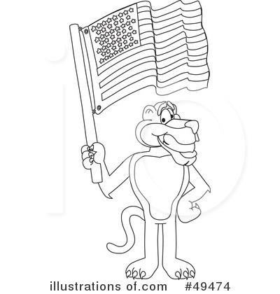 Royalty-Free (RF) Big Cat Mascot Clipart Illustration by Mascot Junction - Stock Sample #49474