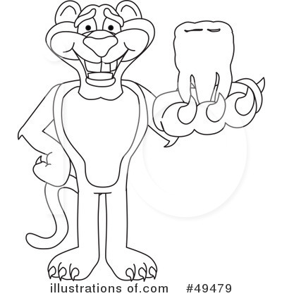 Royalty-Free (RF) Big Cat Mascot Clipart Illustration by Mascot Junction - Stock Sample #49479