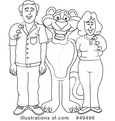 Royalty-Free (RF) Big Cat Mascot Clipart Illustration by Mascot Junction - Stock Sample #49496