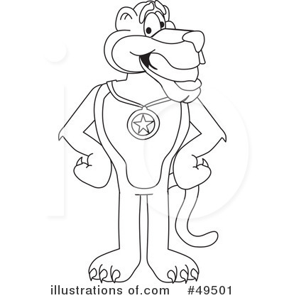 Royalty-Free (RF) Big Cat Mascot Clipart Illustration by Mascot Junction - Stock Sample #49501