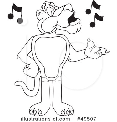 Big Cat Mascot Clipart #49507 by Mascot Junction