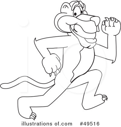 Royalty-Free (RF) Big Cat Mascot Clipart Illustration by Mascot Junction - Stock Sample #49516