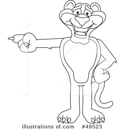Royalty-Free (RF) Big Cat Mascot Clipart Illustration by Mascot Junction - Stock Sample #49523