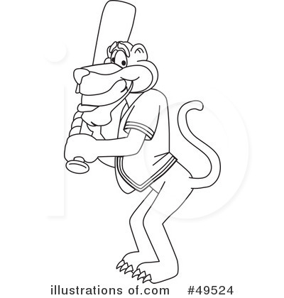 Royalty-Free (RF) Big Cat Mascot Clipart Illustration by Mascot Junction - Stock Sample #49524
