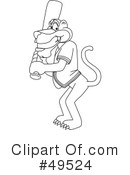 Big Cat Mascot Clipart #49524 by Mascot Junction