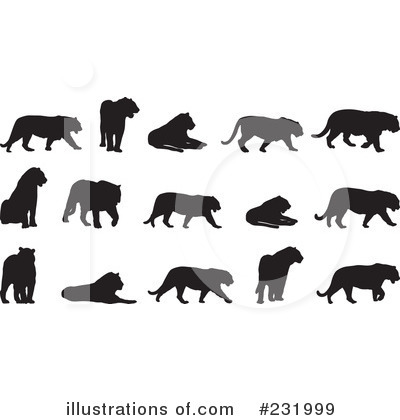 Royalty-Free (RF) Big Cats Clipart Illustration by Frisko - Stock Sample #231999