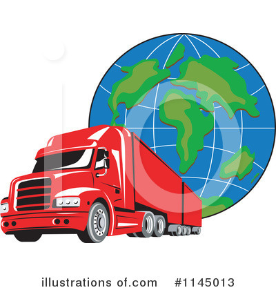 Royalty-Free (RF) Big Rig Clipart Illustration by patrimonio - Stock Sample #1145013