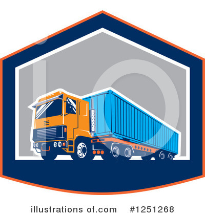 Trucking Clipart #1251268 by patrimonio