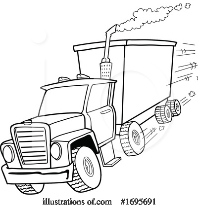 Royalty-Free (RF) Big Rig Clipart Illustration by LaffToon - Stock Sample #1695691