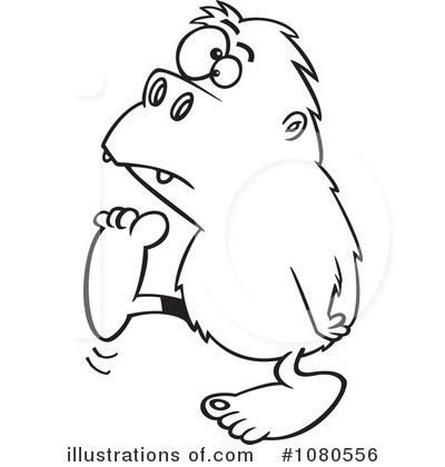 Royalty-Free (RF) Bigfoot Clipart Illustration by toonaday - Stock Sample #1080556