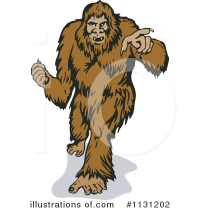 Royalty-Free (RF) Bigfoot Clipart Illustration by patrimonio - Stock Sample #1131202