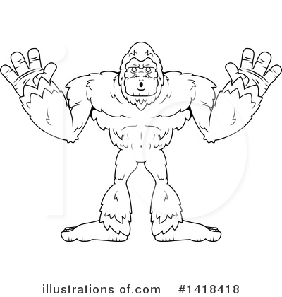 Royalty-Free (RF) Bigfoot Clipart Illustration by Cory Thoman - Stock Sample #1418418