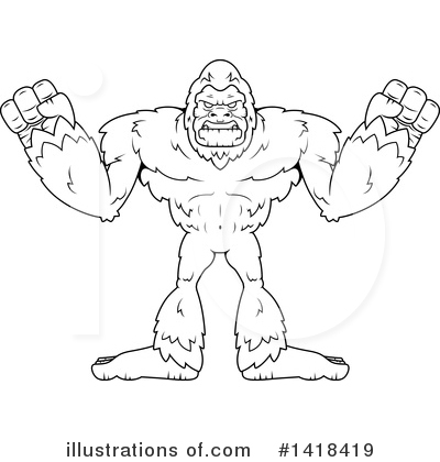 Royalty-Free (RF) Bigfoot Clipart Illustration by Cory Thoman - Stock Sample #1418419
