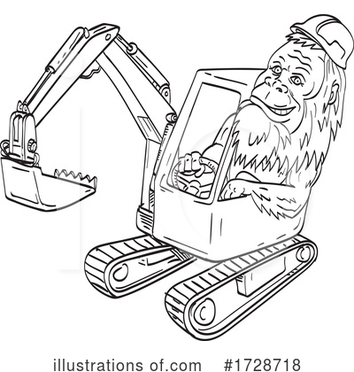 Royalty-Free (RF) Bigfoot Clipart Illustration by patrimonio - Stock Sample #1728718