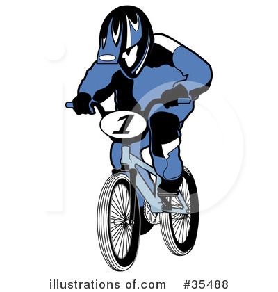Royalty-Free (RF) Bike Clipart Illustration by Andy Nortnik - Stock Sample #35488