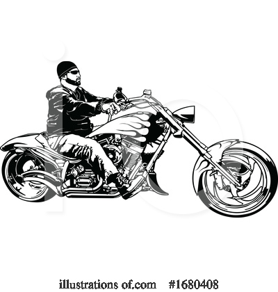 Motorcycle Clipart #1680408 by dero