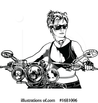 Motorcyclist Clipart #1681006 by dero