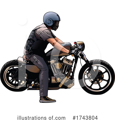 Royalty-Free (RF) Biker Clipart Illustration by dero - Stock Sample #1743804