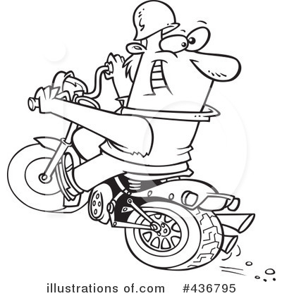 Royalty-Free (RF) Biker Clipart Illustration by toonaday - Stock Sample #436795