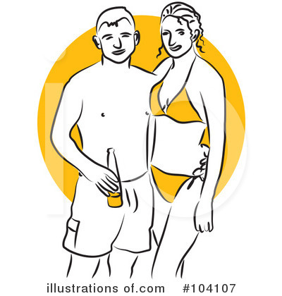 Royalty-Free (RF) Bikini Clipart Illustration by Prawny - Stock Sample #104107