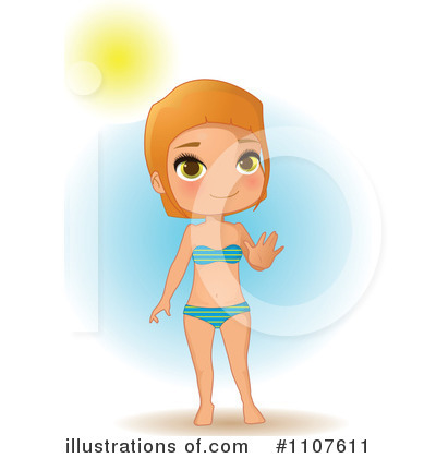 At The Beach Clipart #1107611 by Melisende Vector