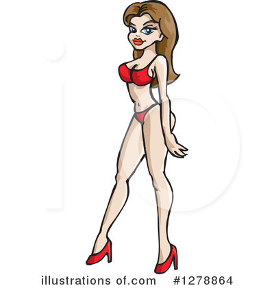 Bikini Clipart #1278864 by Dennis Holmes Designs