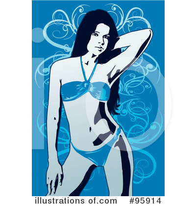 Royalty-Free (RF) Bikini Clipart Illustration by mayawizard101 - Stock Sample #95914