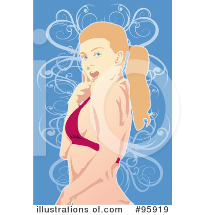 Royalty-Free (RF) Bikini Clipart Illustration by mayawizard101 - Stock Sample #95919