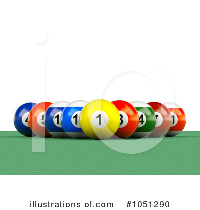 Royalty-Free (RF) Billiards Clipart Illustration by ShazamImages - Stock Sample #1051290