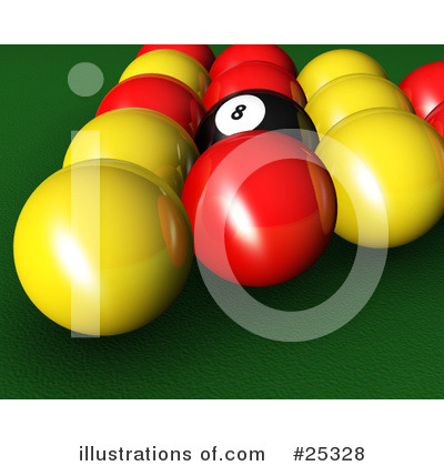 Royalty-Free (RF) Billiards Clipart Illustration by KJ Pargeter - Stock Sample #25328