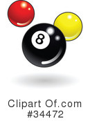 Billiards Clipart #34472 by AtStockIllustration