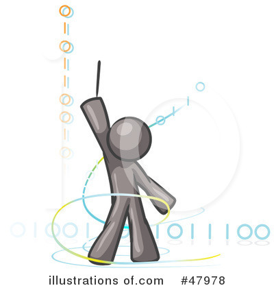 Gray Design Mascot Clipart #47978 by Leo Blanchette