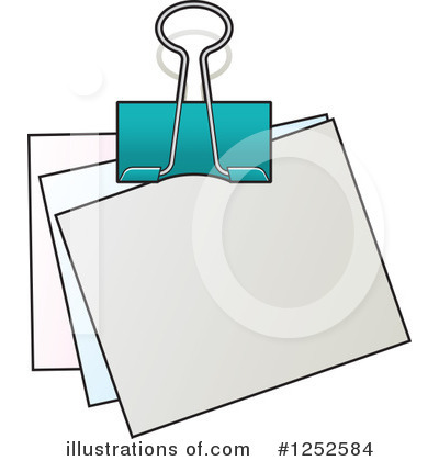 Royalty-Free (RF) Binder Clip Clipart Illustration by Lal Perera - Stock Sample #1252584