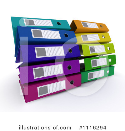 Royalty-Free (RF) Binders Clipart Illustration by KJ Pargeter - Stock Sample #1116294