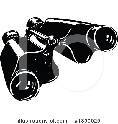 Royalty-Free (RF) Binoculars Clipart Illustration by Prawny Vintage - Stock Sample #1390025