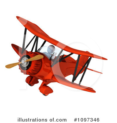 Royalty-Free (RF) Biplane Clipart Illustration by KJ Pargeter - Stock Sample #1097346